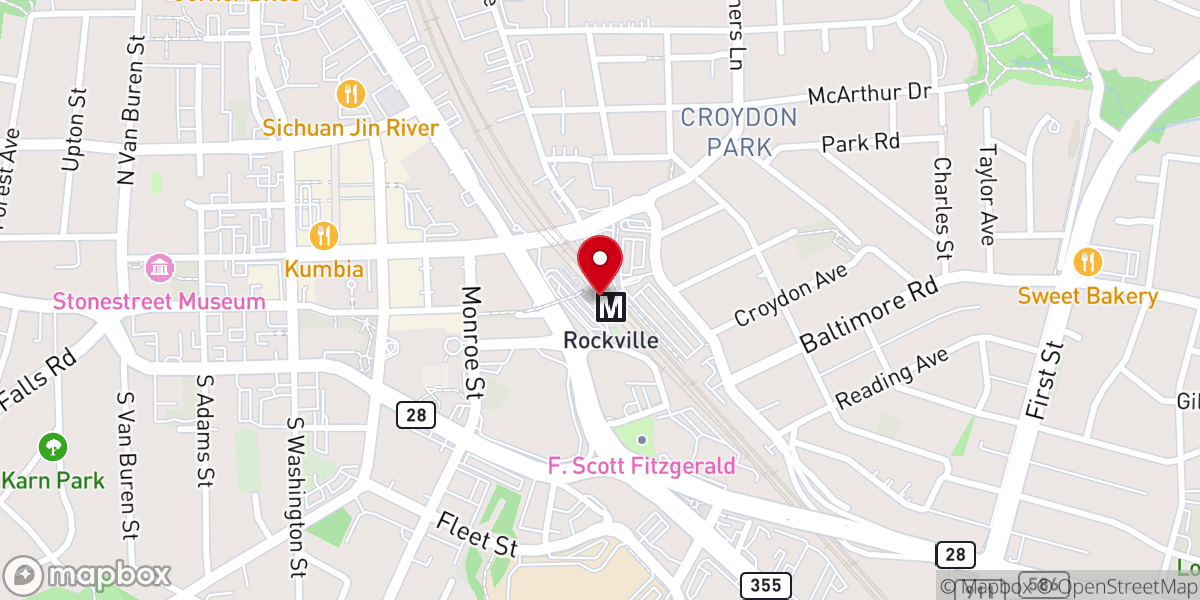 Map showing location of Rockville