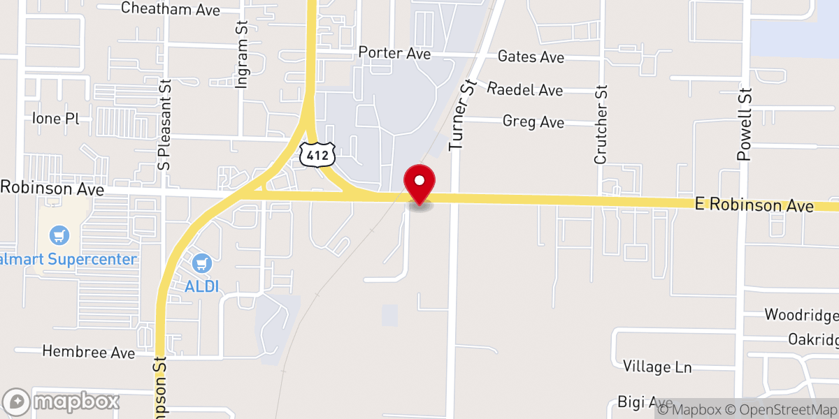 Map showing location of Palabra Miel Springdale, AR