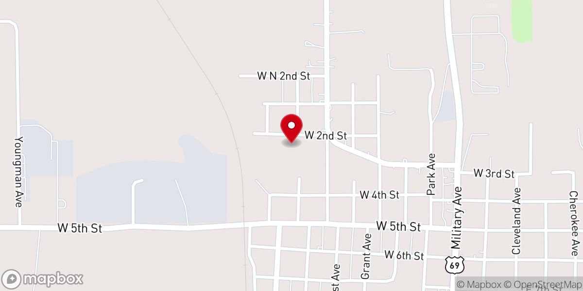 Map showing location of Grace baptist church