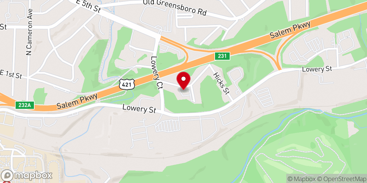 Map showing location of Middle Fork Christian Church