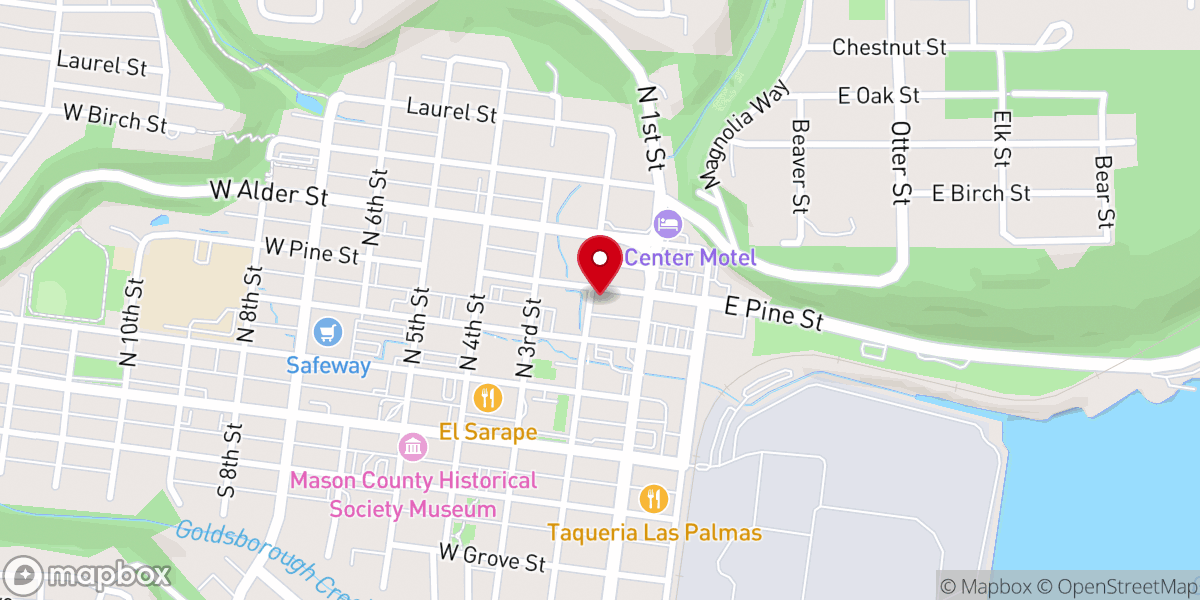 Map showing location of Love in the Name of Christ of Mason County