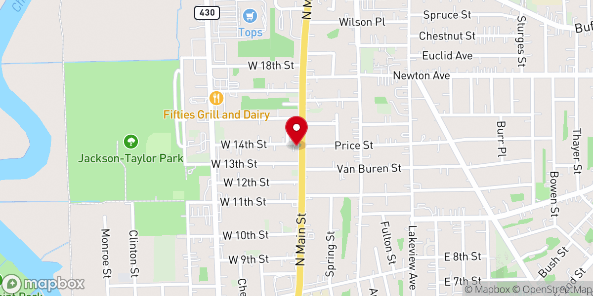 Map showing location of Emmanuel Temple Church