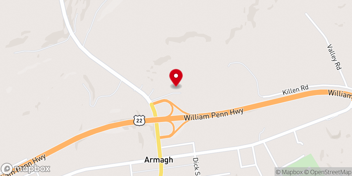 Map showing location of Valley Grace Brethren Church