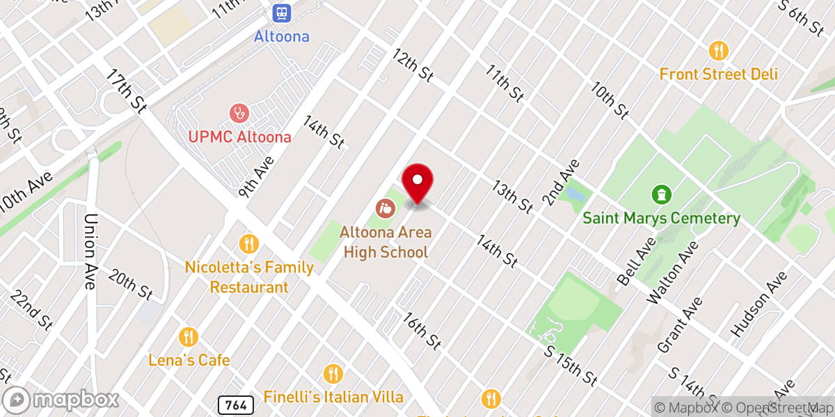 Map showing location of Saint Mary's