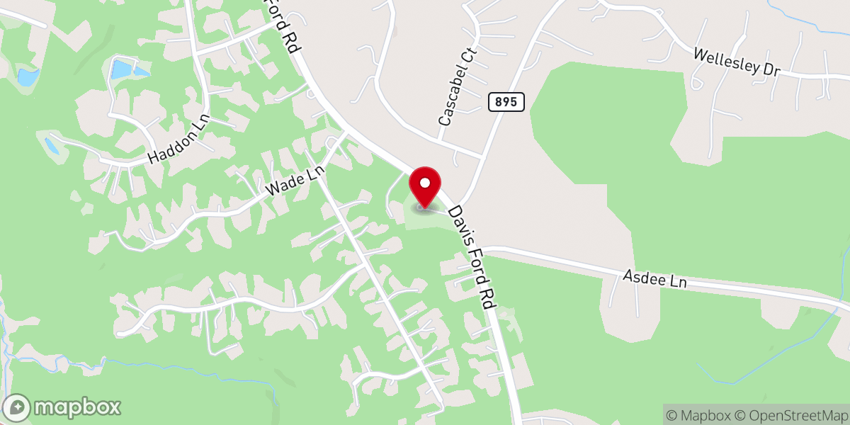 Map showing location of Oak Grove Church