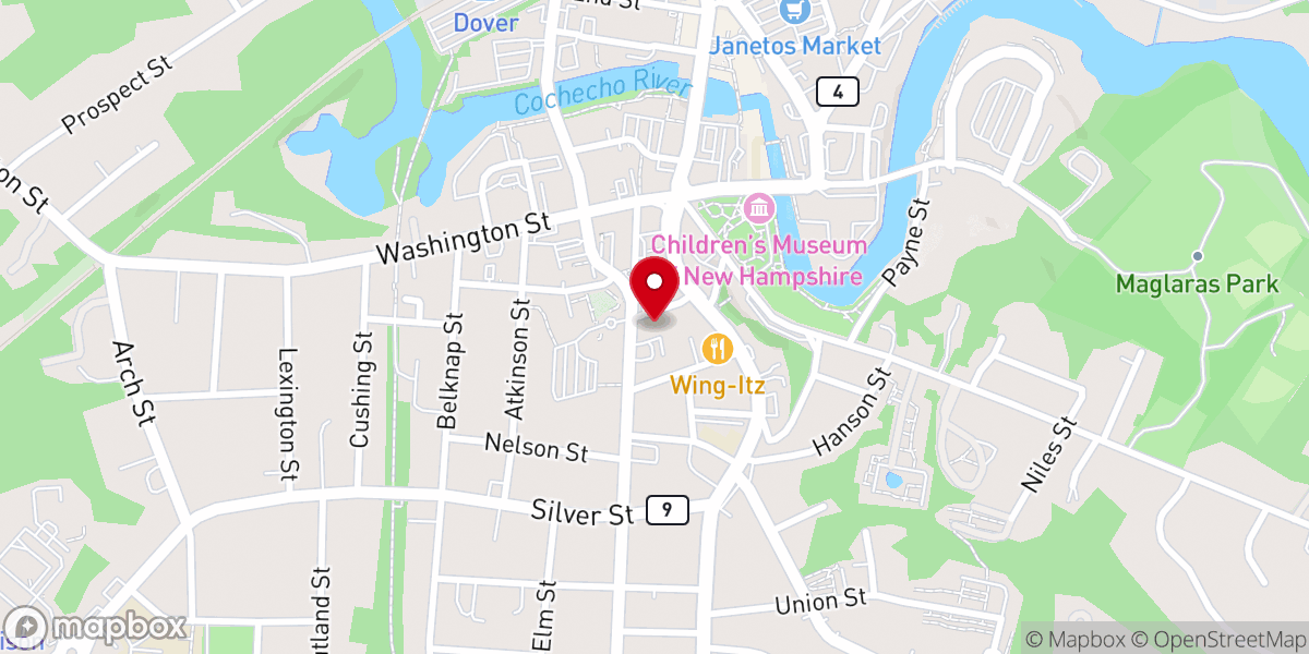 Map showing location of St Thomas Episcopal Church