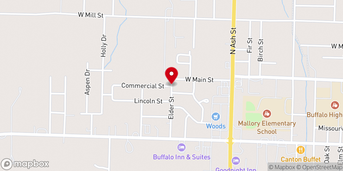 Map showing location of Our Savior Lutheran Church