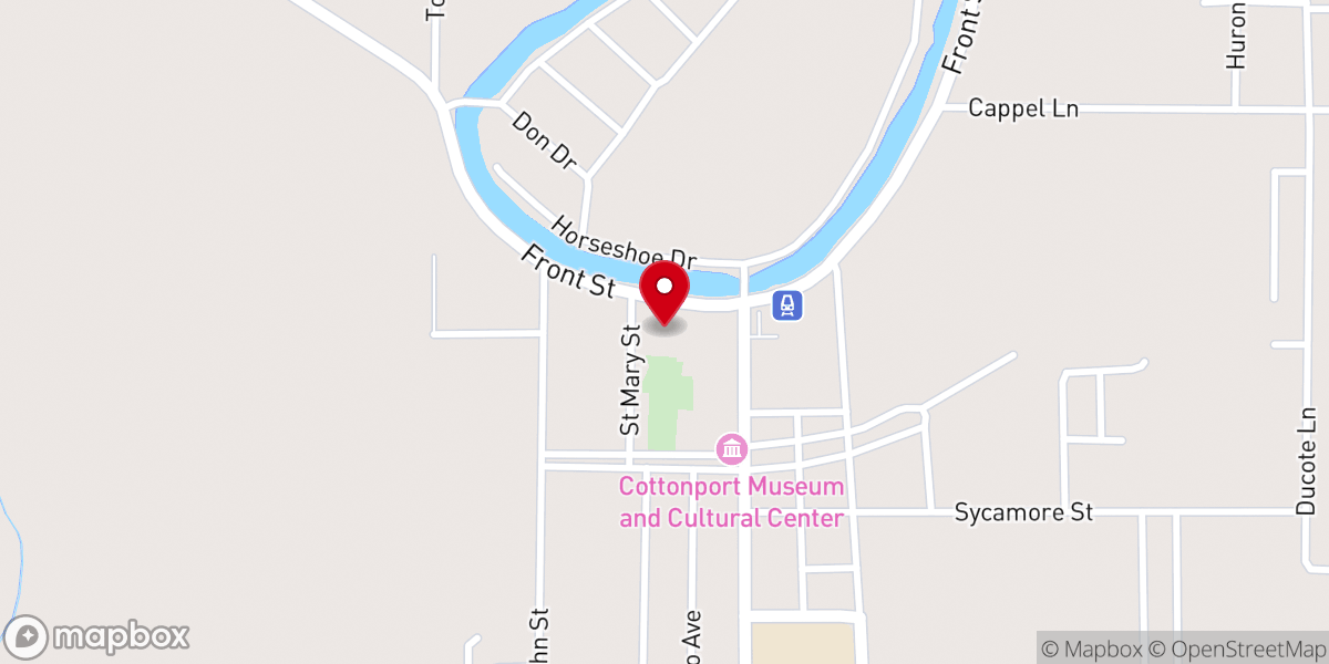 Map showing location of St. Mary's Assumption Church Office