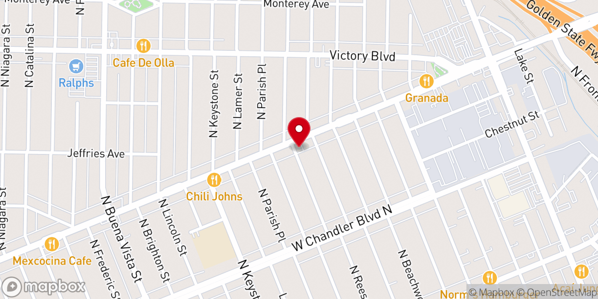 Map showing location of New Beginning Church of God-Burbank CA