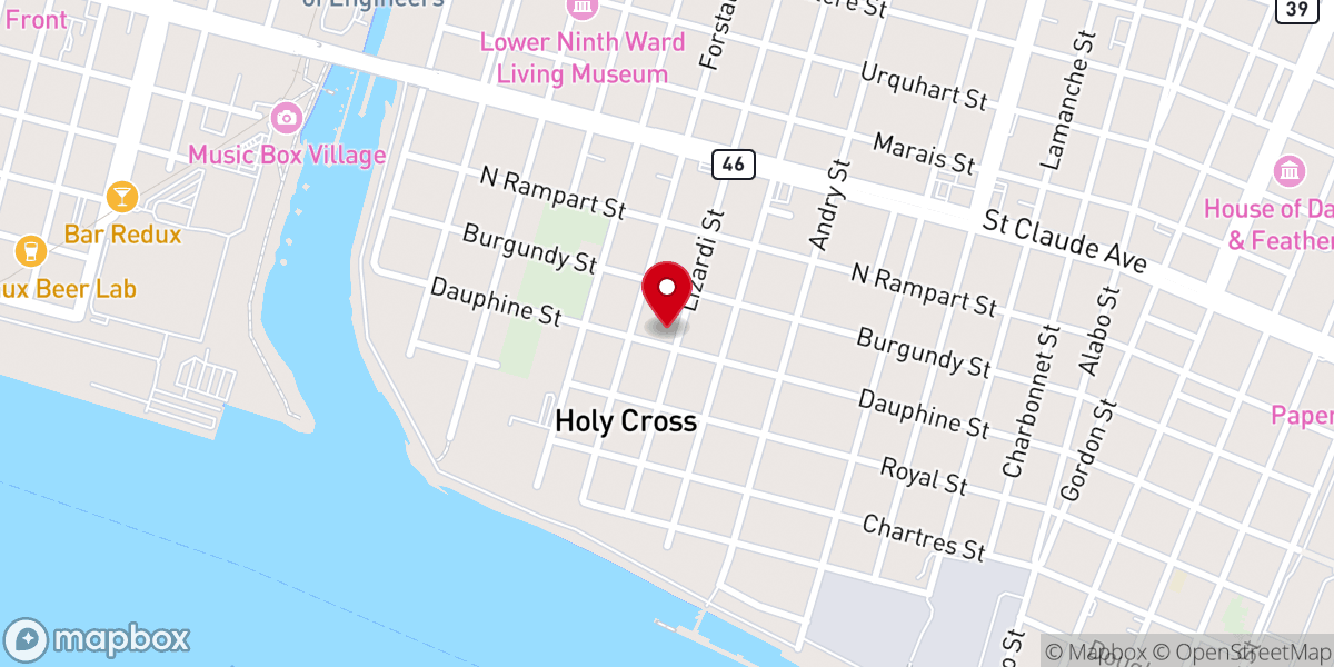 Map showing location of New Covenant Apostolic Faith Church