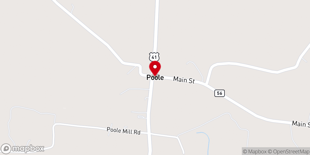 Map showing location of Poole