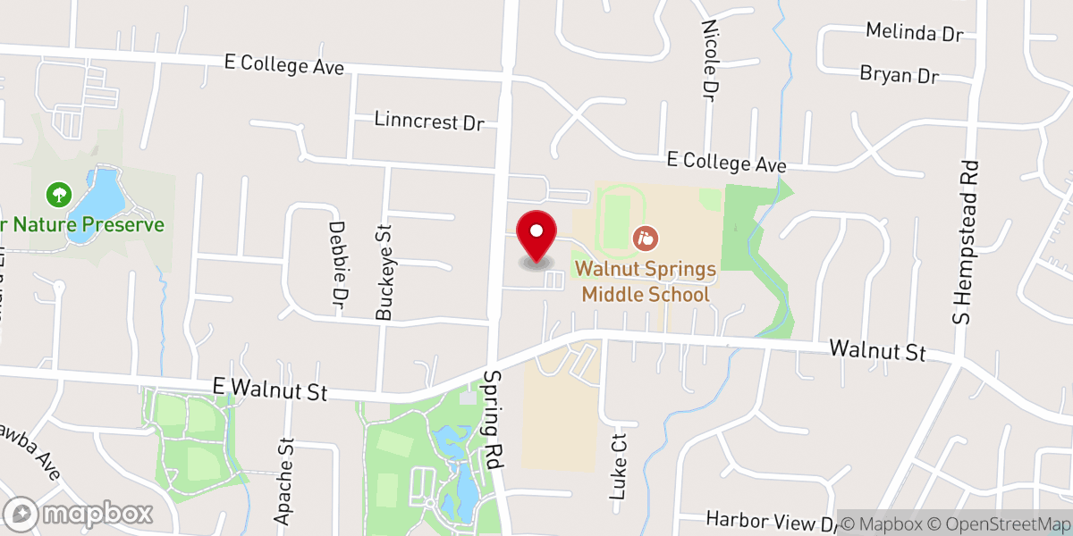 Map showing location of First Baptist Church