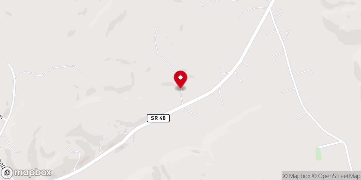 Map showing location of Piney River Church of Christ