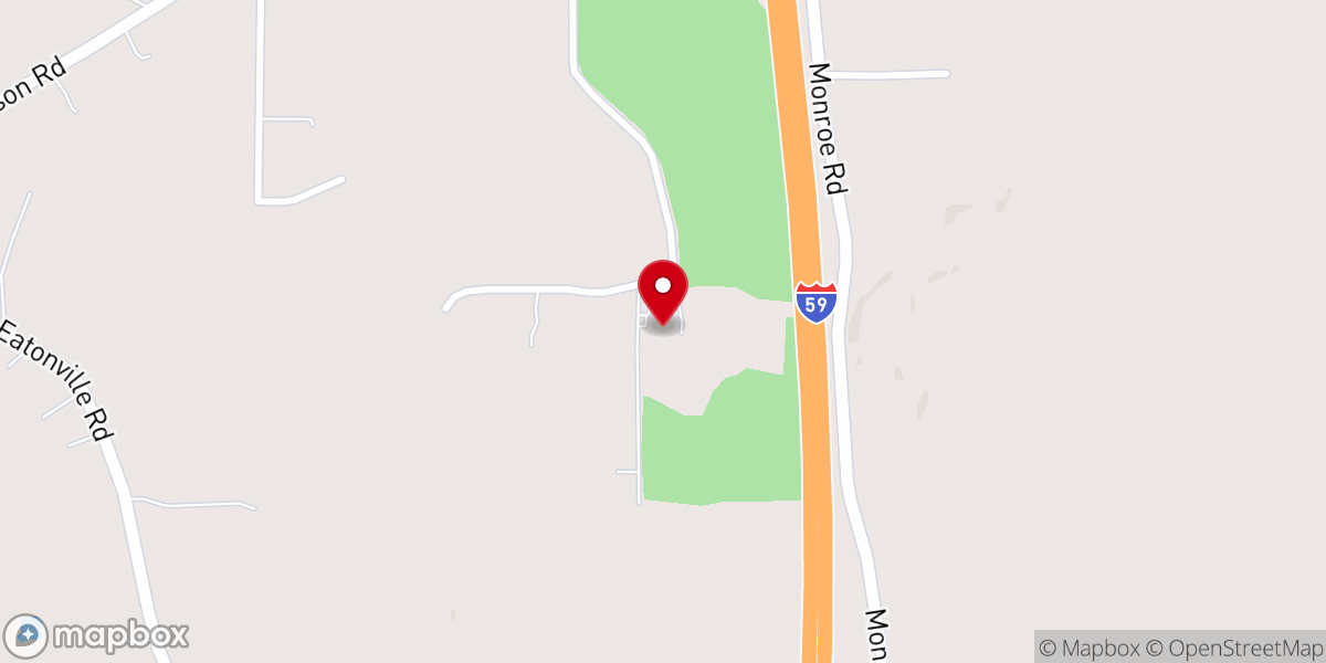 Map showing location of Hattiesburg Community Church