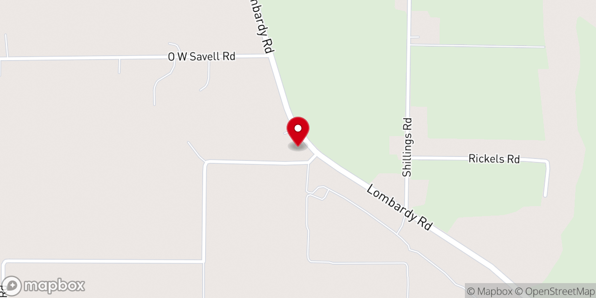 Map showing location of West Drew Baptist Church