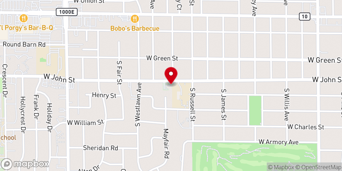 Map showing location of CCUS Champaign