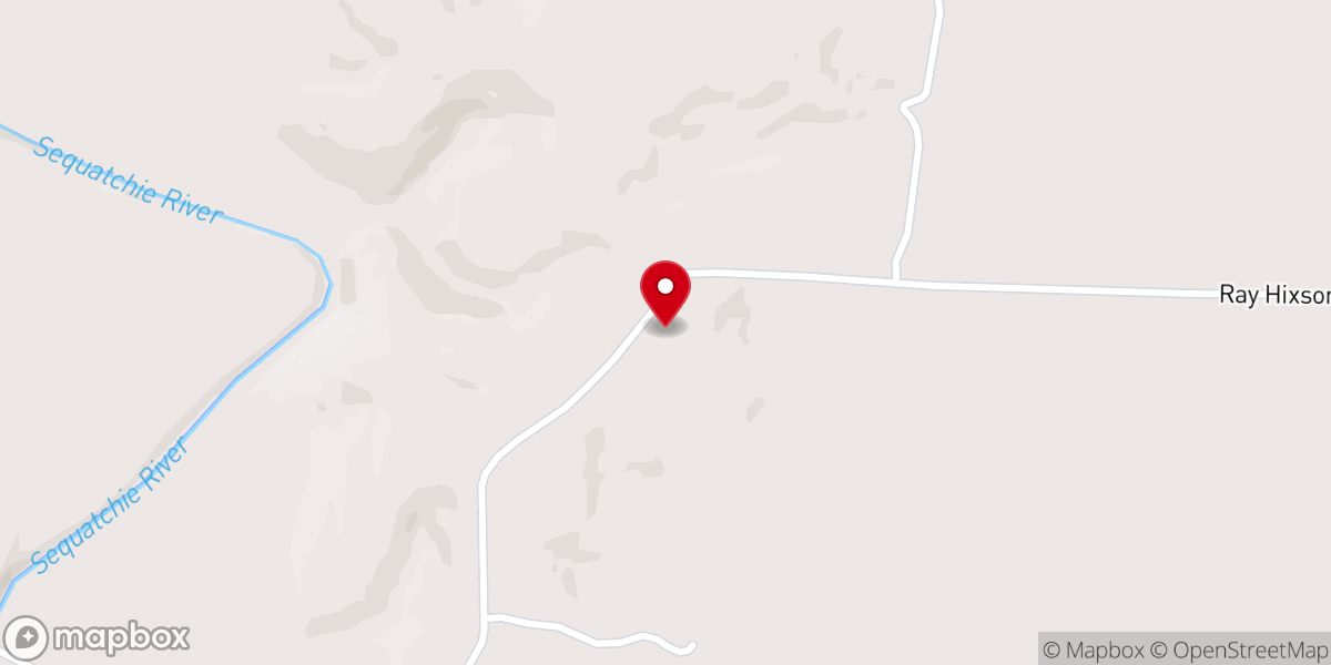 Map showing location of A Tennessee Dude & Guest Ranch