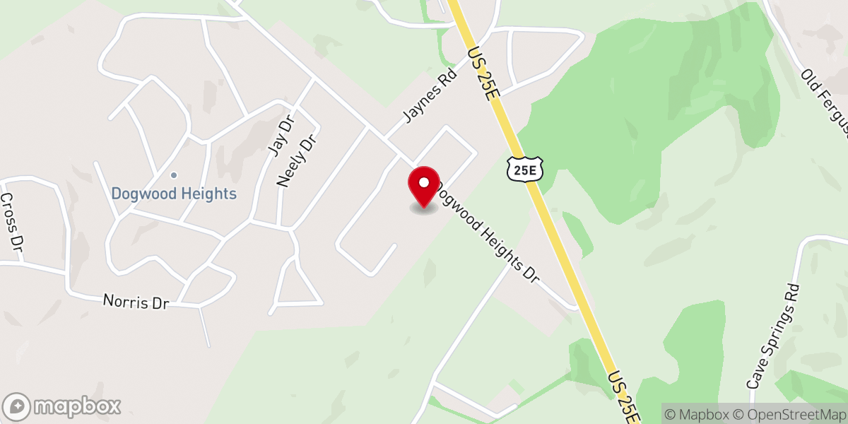 Map showing location of Dogwood Heights Missionary Baptist Church