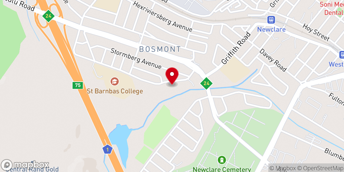 Map showing location of St Luke's Anglican Church