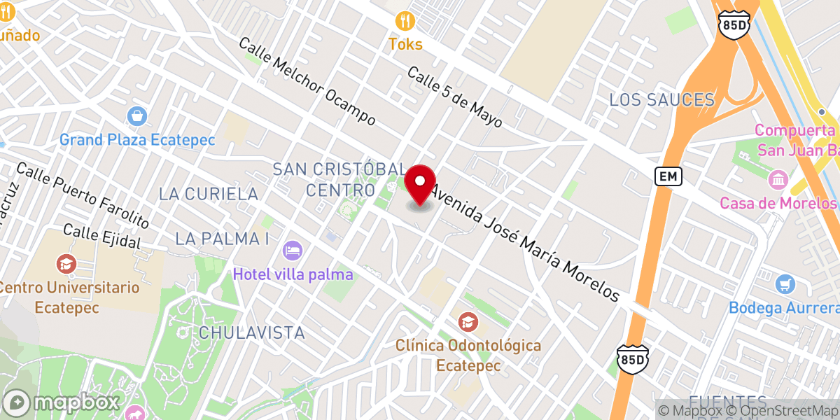 Map showing location of Santa Iglesia Catedral del Sagrado Corazón de Jesús, Diócesis de Ecatepec, A. R.