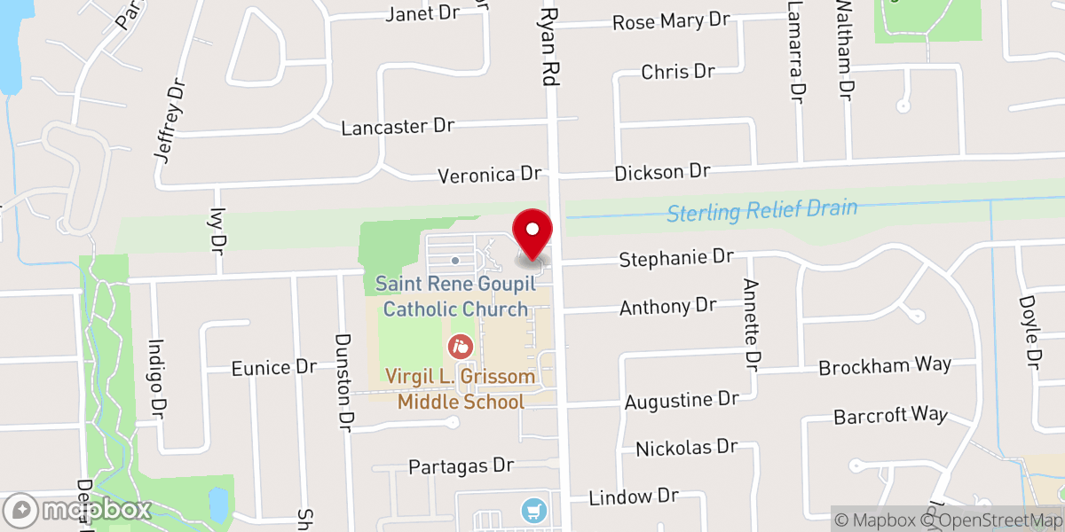 Map showing location of St Rene Goupil Catholic Parish