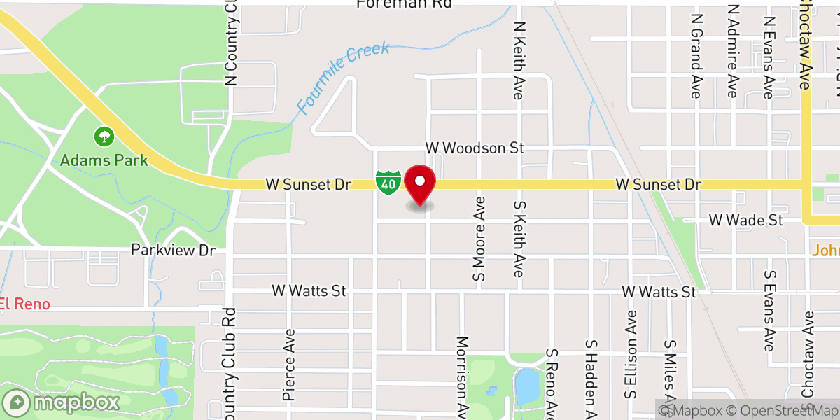Map showing location of Faith Family Church
