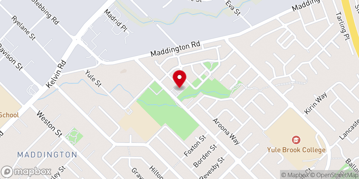 Map showing location of Holy Family Catholic Church