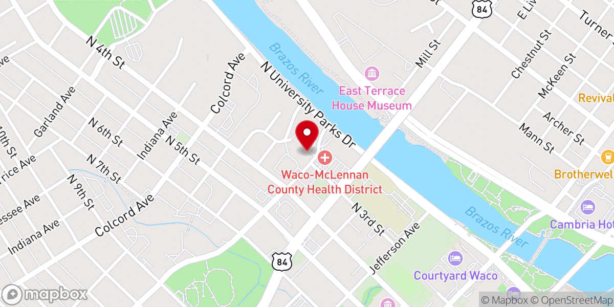 Map showing location of Lovers Leap Church