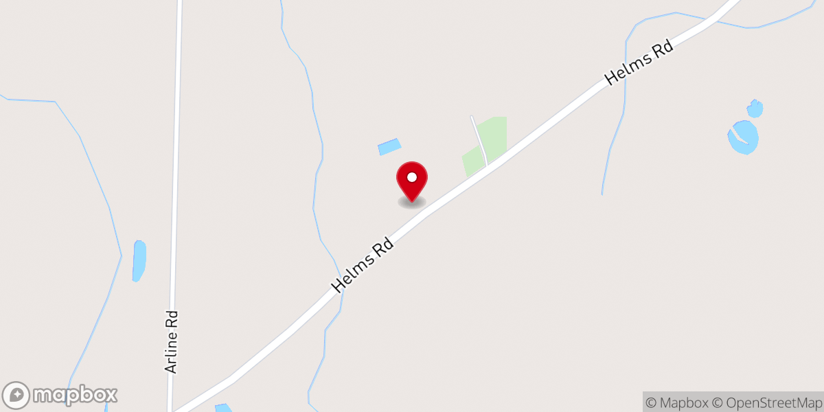 Map showing location of Oak Long Missionary Baptist Church