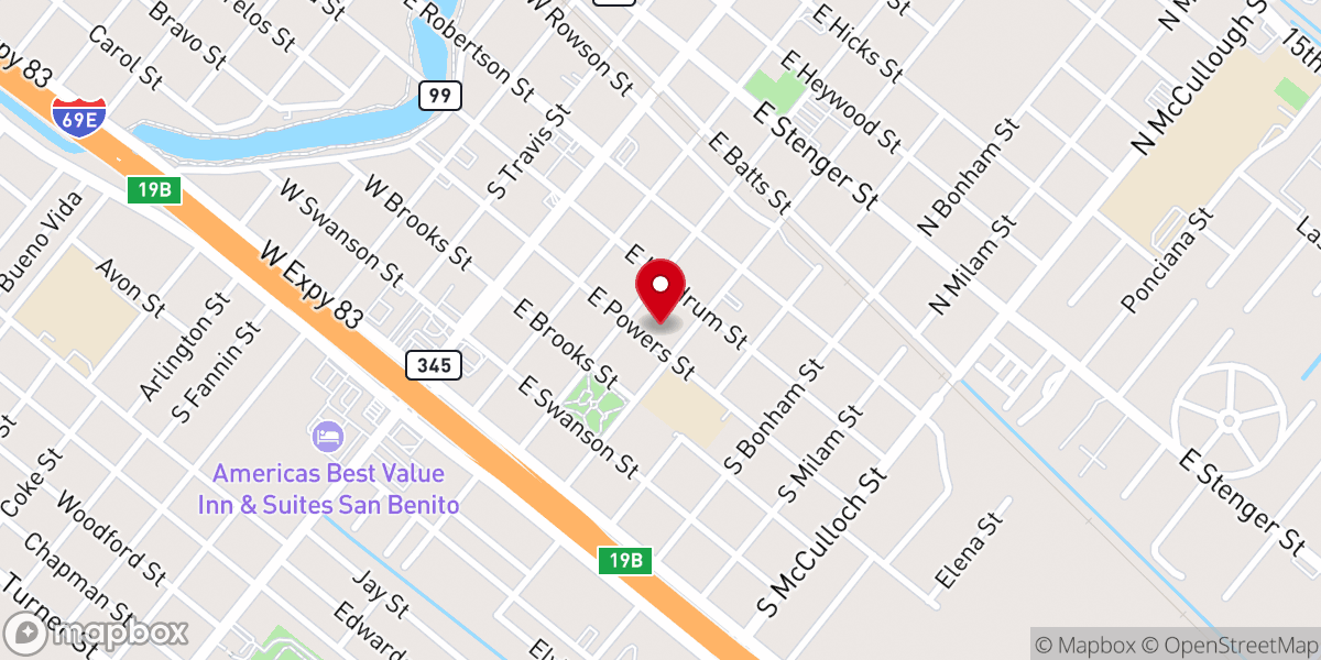 Map showing location of La Nueva Jerusalem