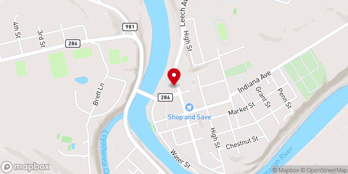 Map showing location of Sons of Zebedee Lutheran Church