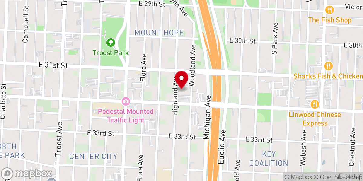 Map showing location of Macedonia Baptist Church