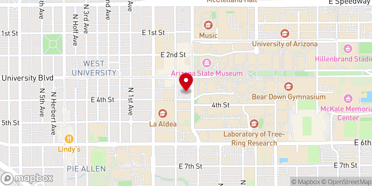 Map showing location of Tucson Korean United Methodist Fellowship