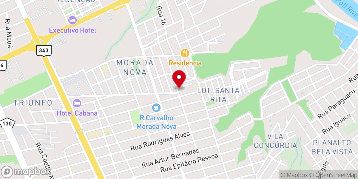 Map showing location of Igreja Batista Morada Nova