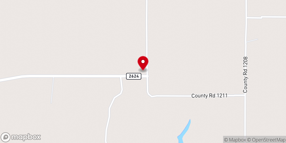 Map showing location of Oak Ridge Missionary Baptist Church