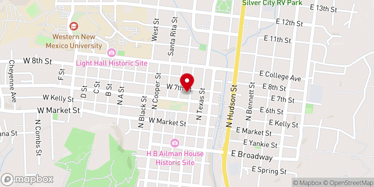 Map showing location of First Church of Harmony