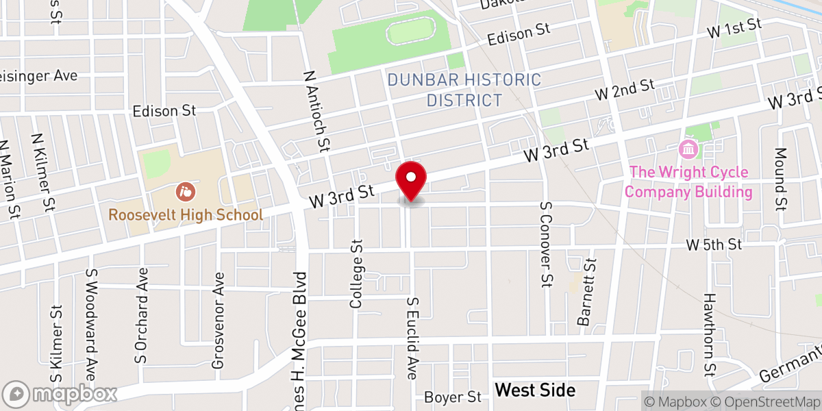 Map showing location of Pughs Temple Apostolic Faith Church