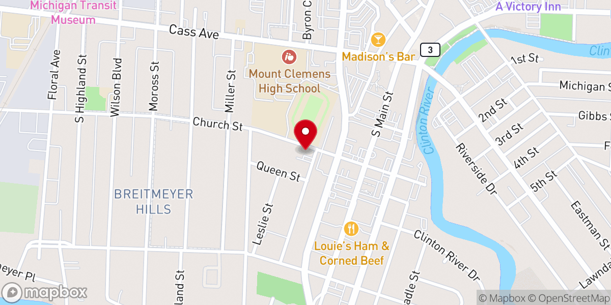 Map showing location of Christian Lighthouse Church