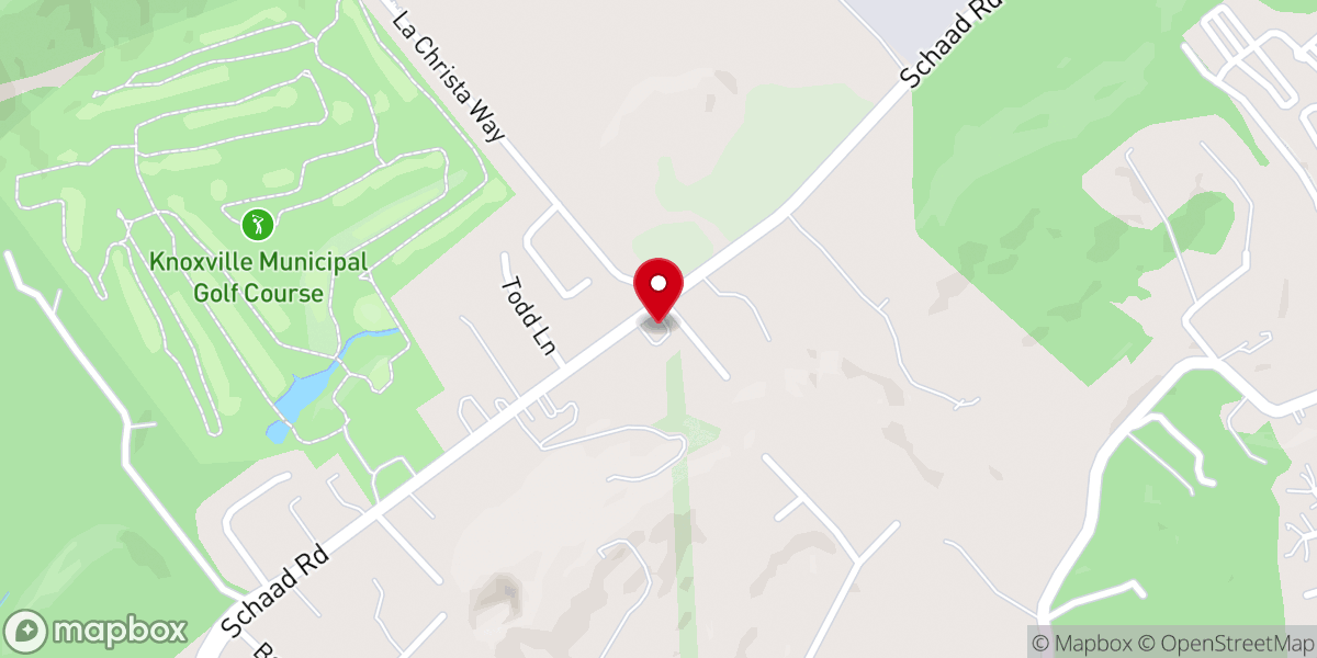 Map showing location of Tekoa Baptist Church