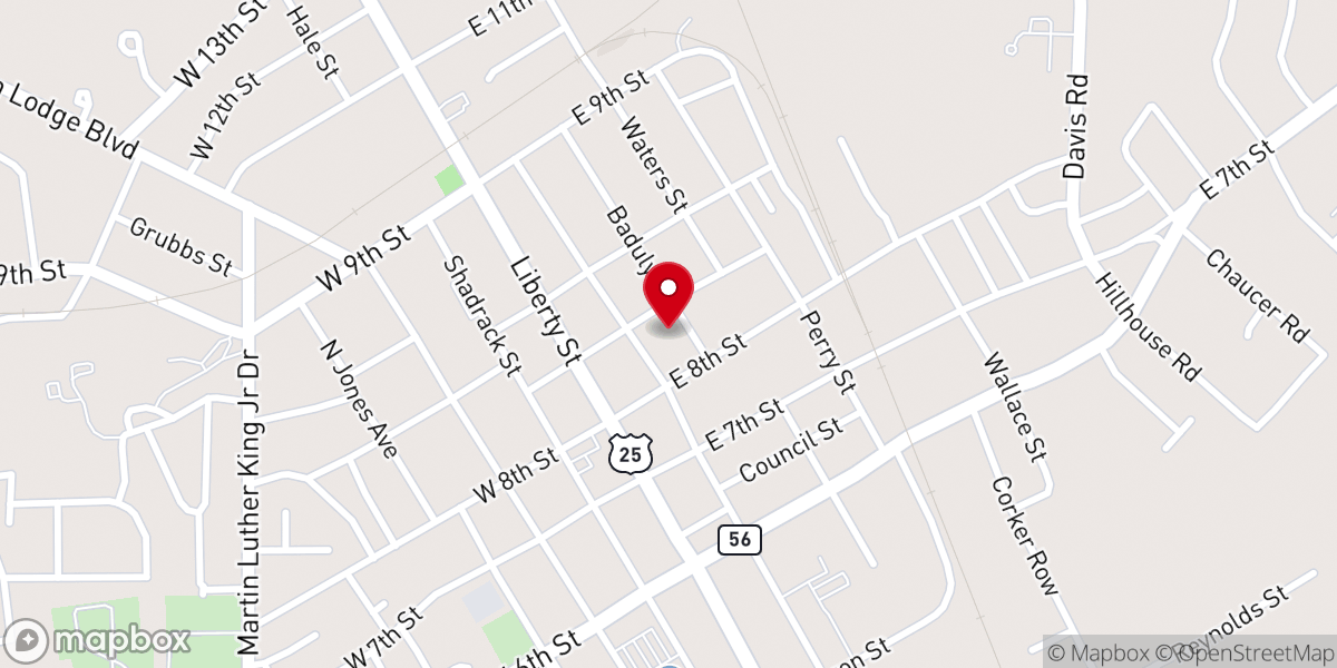 Map showing location of First Presbyterian Church (PCA) of Waynesboro