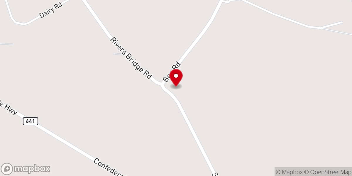 Map showing location of Rizer Chapel United Methodist Church