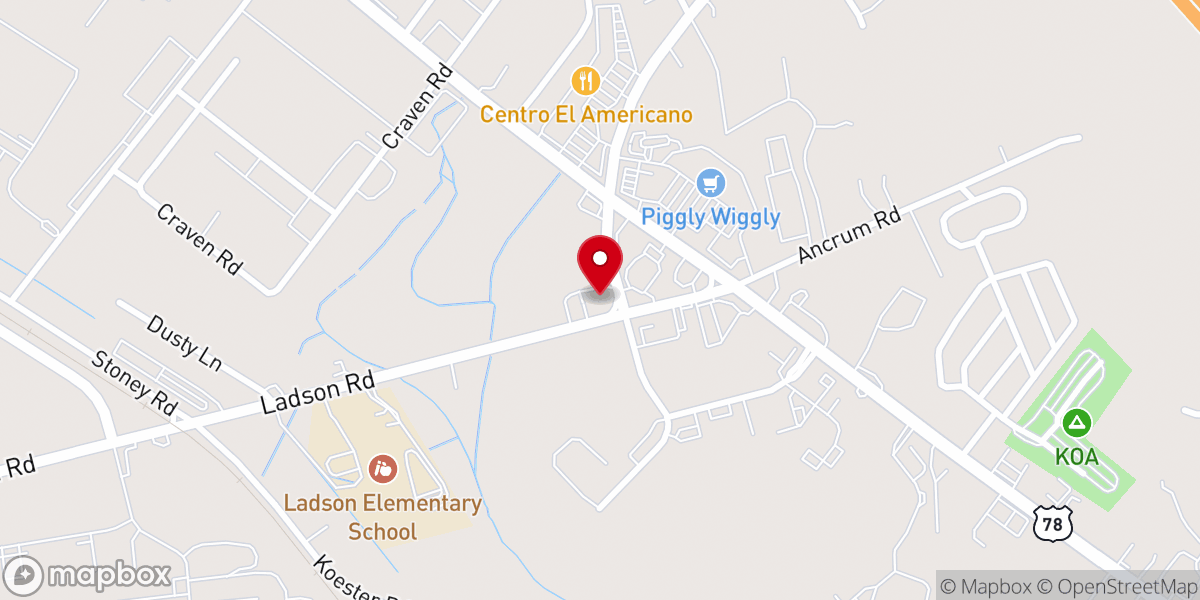 Map showing location of Wesley United Methodist Church