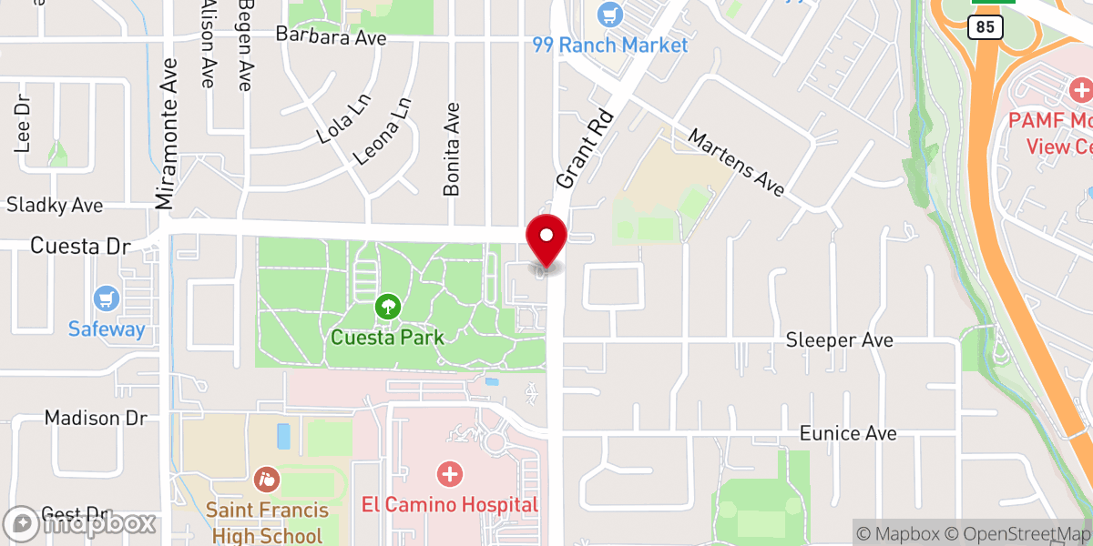 Map showing location of St. Timothy's Little Free Pantry