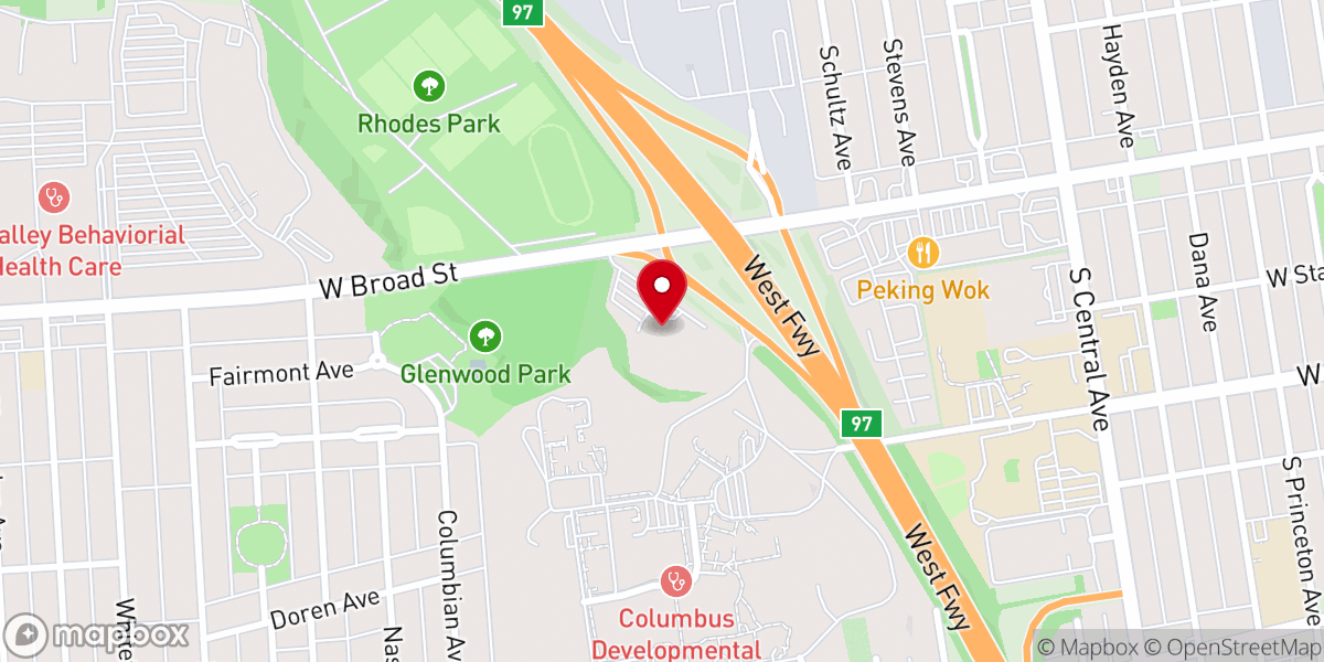 Map showing location of Friendship Baptist Church