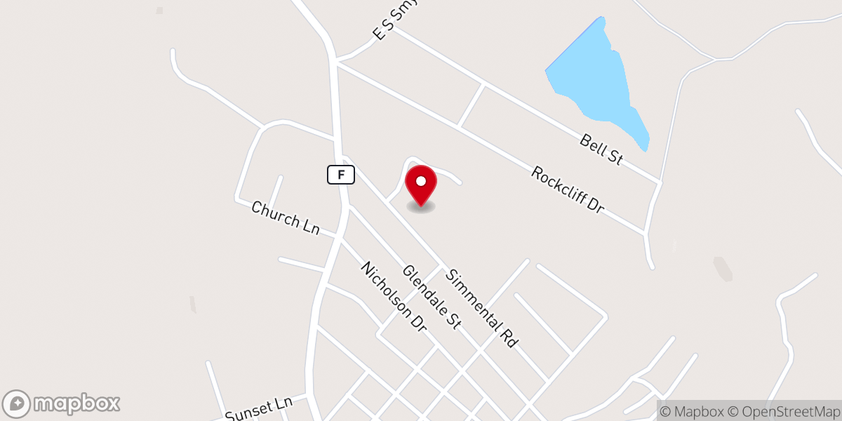Map showing location of Breton Creek Baptist Church