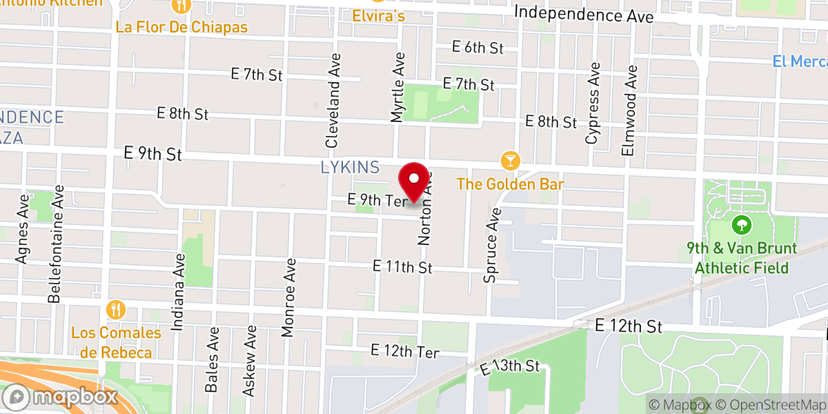 Map showing location of Rock Family Church of Kansas City