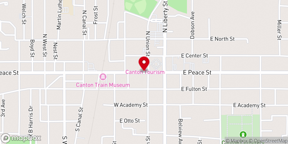 Map showing location of Canton