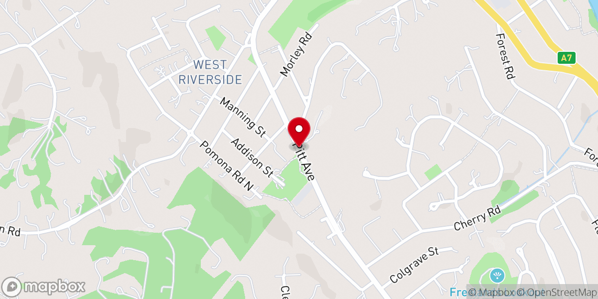 Map showing location of Trevallyn Life Church