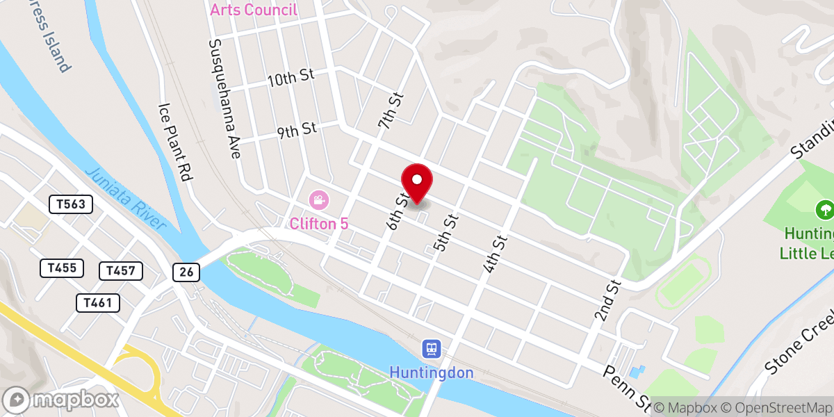 Map showing location of St James Lutheran Church