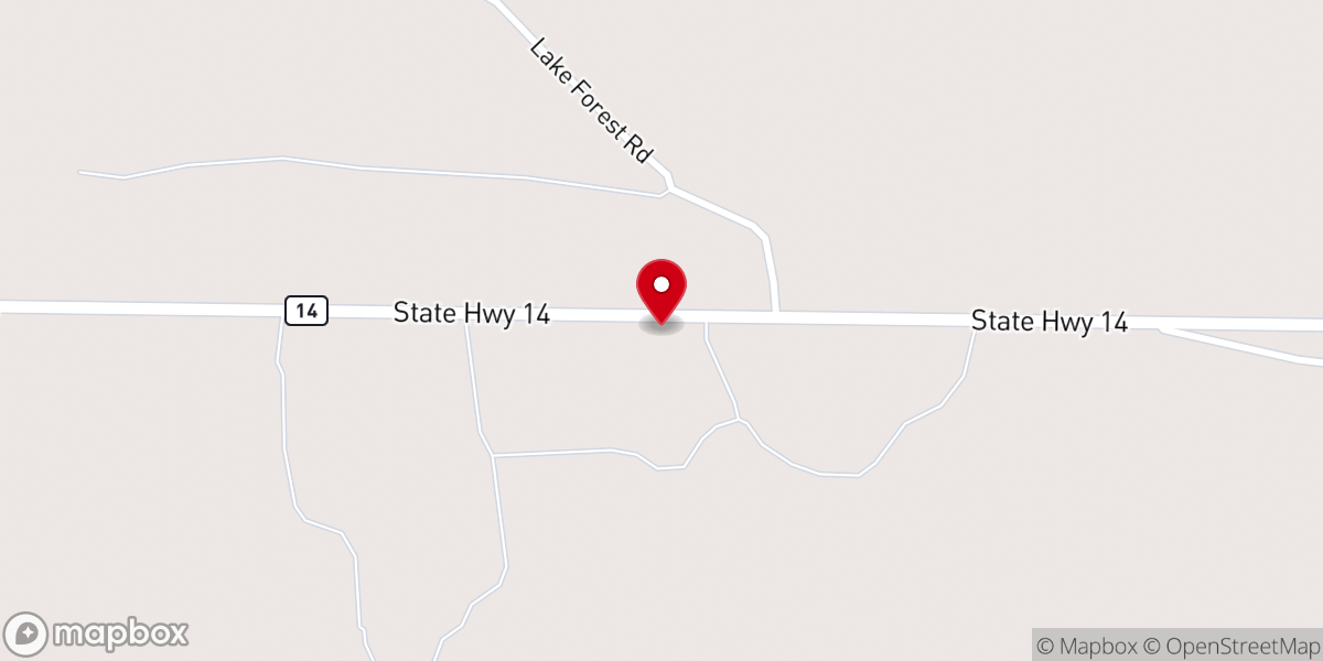 Map showing location of Little Member Church